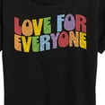 thumbnail image 3 of Instant Message - Love For Everyone - LGBT Pride Ally - Women's Short Sleeve Graphic T-Shirt, 3 of 6