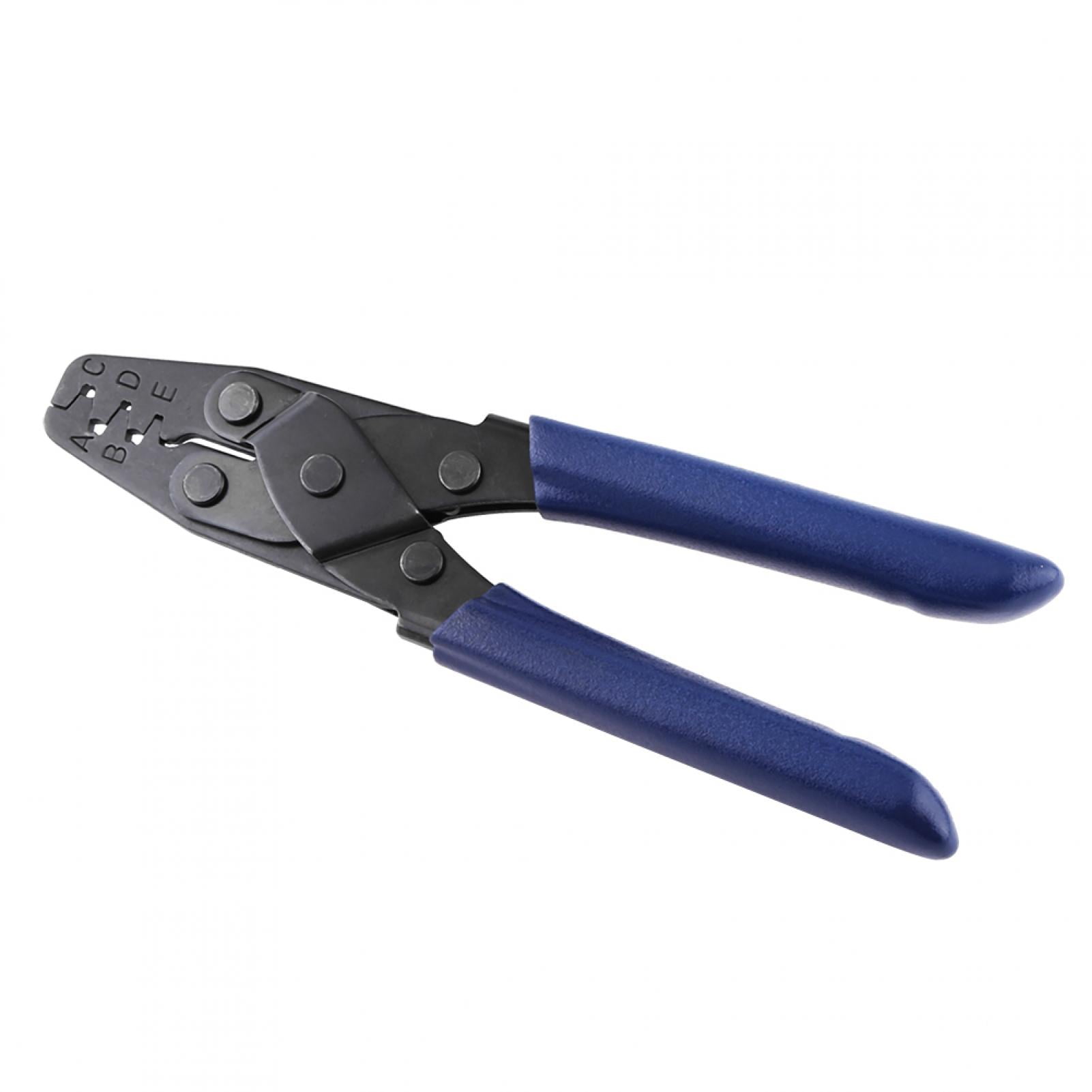 Elowen Crimping Plier Terminal Crimping Tool, 5 Sizes Compact Ratchet Crimper with Grip Handle for 22-10 AWG Terminals, Stripped Wire and Insulation Crimps, Designed for Automotive Harness Connectors