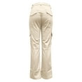 thumbnail image 3 of Ndbuld Women Cargo Pants Ladies Trendy and Casual Multi Pocket Loose Wide Leg Work Pants Long Pants XL,Beige, 3 of 4