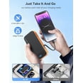 thumbnail image 5 of Portable Charger 32000mAh, 22.5W C 3.0 PD 20W Smart LED Display Fast Charging Built in Cables Power Bank, External Battery Pack Charge 5 Devices Compatible with Cellphones (Orange), 5 of 5