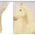 thumbnail image 3 of Coolnut Portrait of Beautiful Unicorn Sheer Gauze Door Curtain Window Curtain Drapes for Living Room Kids Bedroom Window Treatment Decor W55 x L78 In 2 Panels, 3 of 4