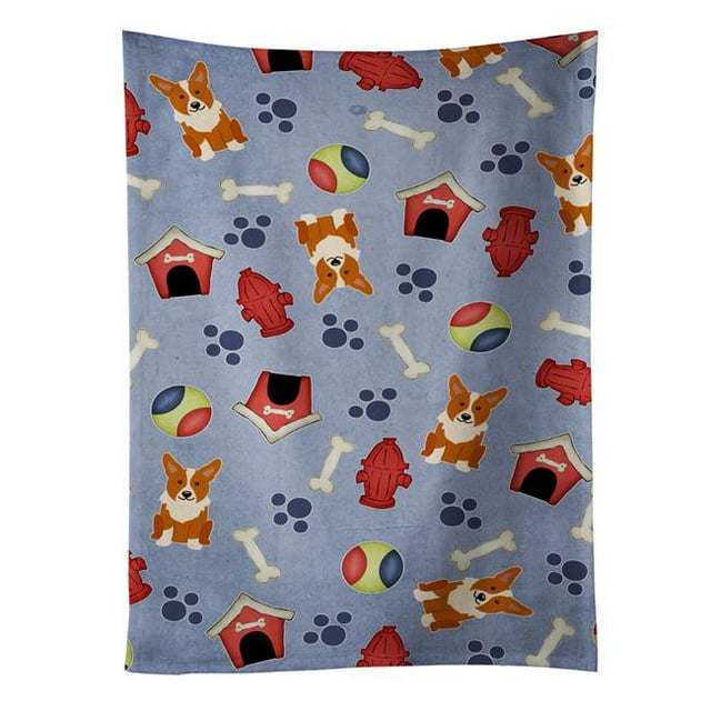 Carolines Treasures BB2713KTWL Dog House Collection Corgi Kitchen Towel