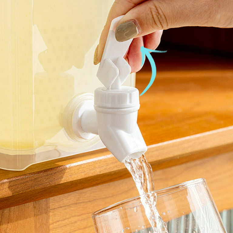 Plastic Drink Dispenser with Leak-Proof Spigot Clear Rectangular