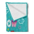 thumbnail image 2 of Dream Soft Flannel Fleece Throw Blanket, Slogan with Childish Colorful Typography and Funny Cloud Characters, Cozy Plush for Indoor and Outdoor Use, 60" x 80", Multicolor, by Ambesonne, 2 of 5