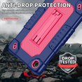 thumbnail image 3 of FIEWESEY Tablet Case for Lenovo Tab One (TB305FU) 8.7 inch Heavy Duty Shockproof Protection Cover with Shoulder Strap Kickstand for Lenovo Tab K9 8.7 inch 2025 (Model: TB305FU) / Tab One (NavyPink), 3 of 8