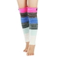 thumbnail image 3 of SNOWSONG Leg Warmers for Women Winter, Plus Size Leg Warmers Winter Striped Wool Warm Socks Womens Boot Covers Knee Protectors, Slouchy Leg Warmers 1 Pair of Foot Warmers Hot Pink One Size, 3 of 6