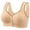 Beige, variant on S LUKKC LUKKC Front Button Bras for Women Plus Size Front Closure Bras Full Coverage No Underwire Bras for Seniors Wireless Front Close Push Up Bra Comfort Support Sleeping Everyday Bras