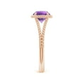 thumbnail image 4 of ANGARA Natural 1.15 Ct. Amethyst Solitaire Ring in 14K Rose Gold for Women (Ring Size: 12), 4 of 10