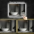 thumbnail image 4 of Wall Mounted Rectangle Led Bathoom Vanity Mirror Dimmable Frameless Backlit Lighted Wall Mirror With Anti-fog and Memory Function, 4 of 7