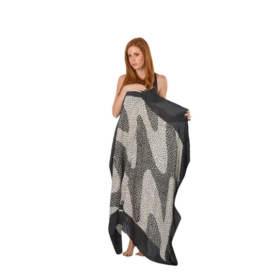 eloria Abstract Printed Womens Sarong Pareo Cover Up Scarf Beach Wear Wrap