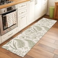 thumbnail image 2 of Runner Rug 2'x6', Botanical Green Washable Non-Slip Hallway Runner Rugs, Farmhouse Vintage Country Plant on Linen Bedside Rugs Floor Mats Carpet Runners for Kitchen Bathroom Laundry Room, 2 of 8