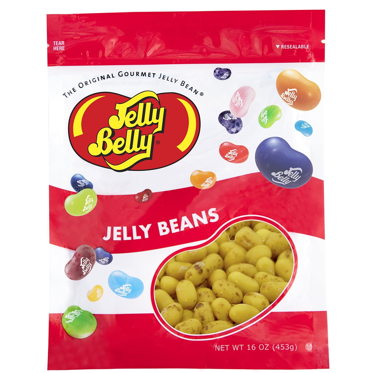 Jelly Belly Top Banana Jelly Beans 1 Pound (16 Ounces) Resealable Bag