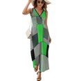 thumbnail image 1 of Vestido Largo Sin Mangas Para Mujer, Abstract Geometrical Traje Informal Para Cumpleaños, Verano, 1 of 5