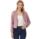 thumbnail image 1 of Abrigo mullido de piel sintétisin cuello chaquerecortacálide invierno pamujer RoEmpolvado M, 1 of 6