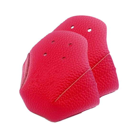 1 par de protectores de dedos de los pies protectores de patines de cuero PU con 4 agujeros para patines