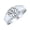 Silver, variant on Bling Jewelry Mens Large 6CTW Solitaire Cubic Zirconia Men's Ring Wide Band CZ Silver Plated