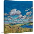 thumbnail image 2 of "Summer Clouds and Marsh" Painting Print on Wrapped Canvas, 2 of 7