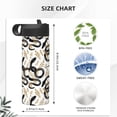 thumbnail image 4 of Uemuo Snake Print 18oz Sports Insulated Kettle, Water Bottle, Outdoor Sports Bottle, Insulated Hydration Bottle with Handle & Flip Straw, 4 of 8