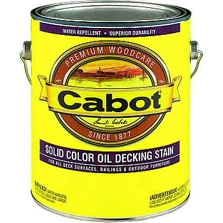 Cabot 11608 1 Gallon, Med Base Solid Oil Decking (Best Solid Wood Stain For Decks)