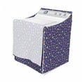 thumbnail image 3 of Hula Girl Washer Cover, Hibiscus Flowers with an Exotic Dancer Aloha Botanical Blossom, Easy to Use Bathroom Accent Fabric, 29" x 28" x 40", Royal Blue Multicolor, by Ambesonne, 3 of 3