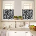 thumbnail image 4 of Kitchen Curtains Set, Grey Black Botanical Kitchen Curtains and Valances Set, Pastoral Spring Floral Summer Art Rod Pocket Tier Curtains 36 Inch Length for Cafe/Bedroom Windows, 4 of 6