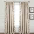 thumbnail image 2 of Lush Decor Linen Ruffle Window Panel - Light Gray -Single- 84 x 54, 2 of 11