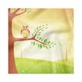 thumbnail image 1 of Owl Print Decorative Satin Napkins Set of 4, Cartoon of Lonely Wise Bird Tree Leaves Sunshine Print, Square Fabric Party & Dinner Napkin, 18", Pale Yellow Lime Green, by Ambesonne, 1 of 2