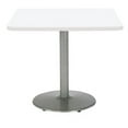 thumbnail image 6 of KFI Studios Mode 3' Square Dining Table, Designer White, Black Base, 6 of 6