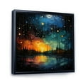 thumbnail image 2 of Designart "Meteors Celestial And Painting I" Asteroids Floater Framed Canvas Print, 2 of 7
