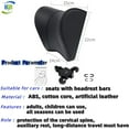 thumbnail image 6 of Car Chair Headrest,for Seat with Headrest Bar,Curved pillow,Neck Protection,Adjustable,1 Count, 6 of 18