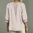 thumbnail image 5 of Women 3/4 Sleeve V-Neck Polka Dot Lace Up Blouse Dressy Casual V Neck Shirts Trendy Flowy Tees Loose Fit Work Blouses, 5 of 5