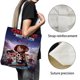 thumbnail image 3 of Gremlins: The Wild Batch Bolso de tela con estampado de lienzo para mujer, bolsa de compras reutilizable y estética, con cremallera interior, regalo para mujer,40*45cm., 3 of 6