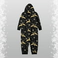 thumbnail image 5 of XUNHAO Matching Christmas Family Outfit Parent Child Outfit With Color Deer Christmas Print Hooded Zipper Home Jumpsuit Family Picture Outfits, 5 of 6