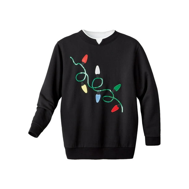 Holiday Mock Neck Sweatshirt - Walmart.com