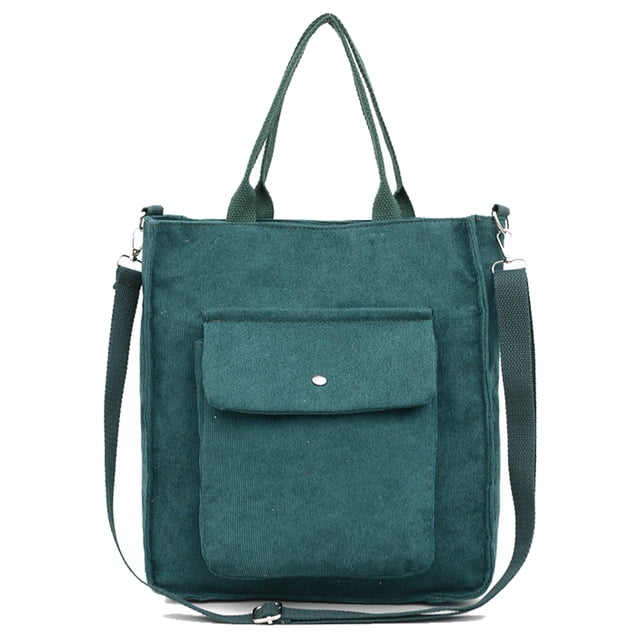 Bolso de mujer portátil, sencillo bolso de hombro retro verde