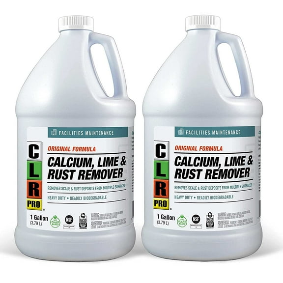 CLR PRO Calcium, Lime and Rust Remover, 1 Gallon Bottle Pack of 2 Packaging May Vary