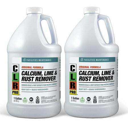 CLR PRO Calcium, Lime and Rust Remover, 1 Gallon Bottle Pack of 2 Packaging May Vary