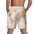 thumbnail image 4 of Haiem Vintage World Map1 Mens Swim Trunks with Compression Liner 2 in 1 Swimming Shorts Stretch Swimwear Quick Dry,Board Shorts-XX-Large, 4 of 9