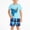 Blue2, variant on Eltusu Boys Cotton Outfit Sets, Comfort Elastic Waist Short Sleeve Crew Neck T-Shirts & Shorts Sets Blue Size 7-8 T