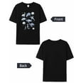 thumbnail image 6 of T Shirts for Women Short Sleeve Cotton Crewneck T-Shirt, Sketch Dolphin Turtle Seahorse Shell Tee Tops Casual Basic T-Shirts, XS-5XL Black L, 6 of 7