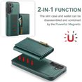 thumbnail image 5 of Case Designed for Samsung Galaxy S25 Plus, Detachable Back Card Pockets, Magnetic Zipper PU Leather Kickstand Classic Rugged RFID Blocking Phone Case Cover for Samsung Galaxy S25 Plus, Green, 5 of 13