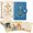 Blue, variant on Catholic Holy Card Gift Set with Faux Leather Holder, 54 Prayer Cards Pocket Organizer Wallet for First Communion Confirmation Sunday School Gifts