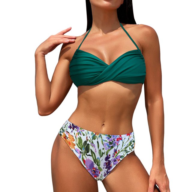 Aayomet Plus Size Swimsuit for Women Set Three Point Off Back Tie Funny Bikini Swimsuit (AG, L)