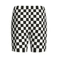 thumbnail image 5 of Fotbe Black and White Checkerboard Pajama Shorts for Men, Men's Pajama Bottoms, Sleepwear,Short Pajama Pants-Large, 5 of 9