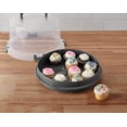 thumbnail image 6 of Mainstays Cake & Cupcake Carrier with Flippible Base, Lid, Handle & Clasps, Grey Plastic, 6 of 6