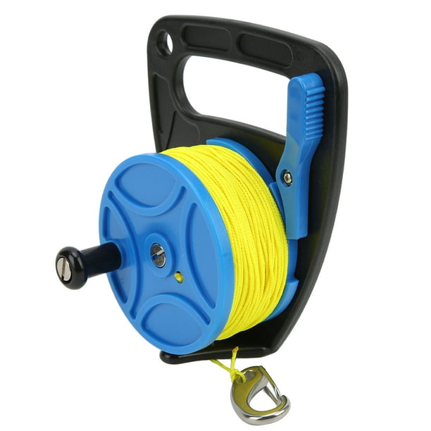 Kayak Anchor Rope Reel, High Visibility Rust Proof Dive Reel With Clip For  Water Sports Blue Wheel 