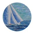 thumbnail image 4 of Orinice Sailboat Ocean Blue Sky Round Table Cover Stain Resistant Washable Indoor Outdoor Tablecloth Kitchen Dining Wedding Parties 100% Polyester Fiber 42-46, 4 of 8