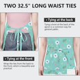 thumbnail image 6 of Pioneer Flower Floral Print Pattern Apron for Women and Men, Cotton Linen Waterproof with Pockets, Adjustable, 33x27 Inch for Kitchen, Gardening, BBQ, Salon, 6 of 6