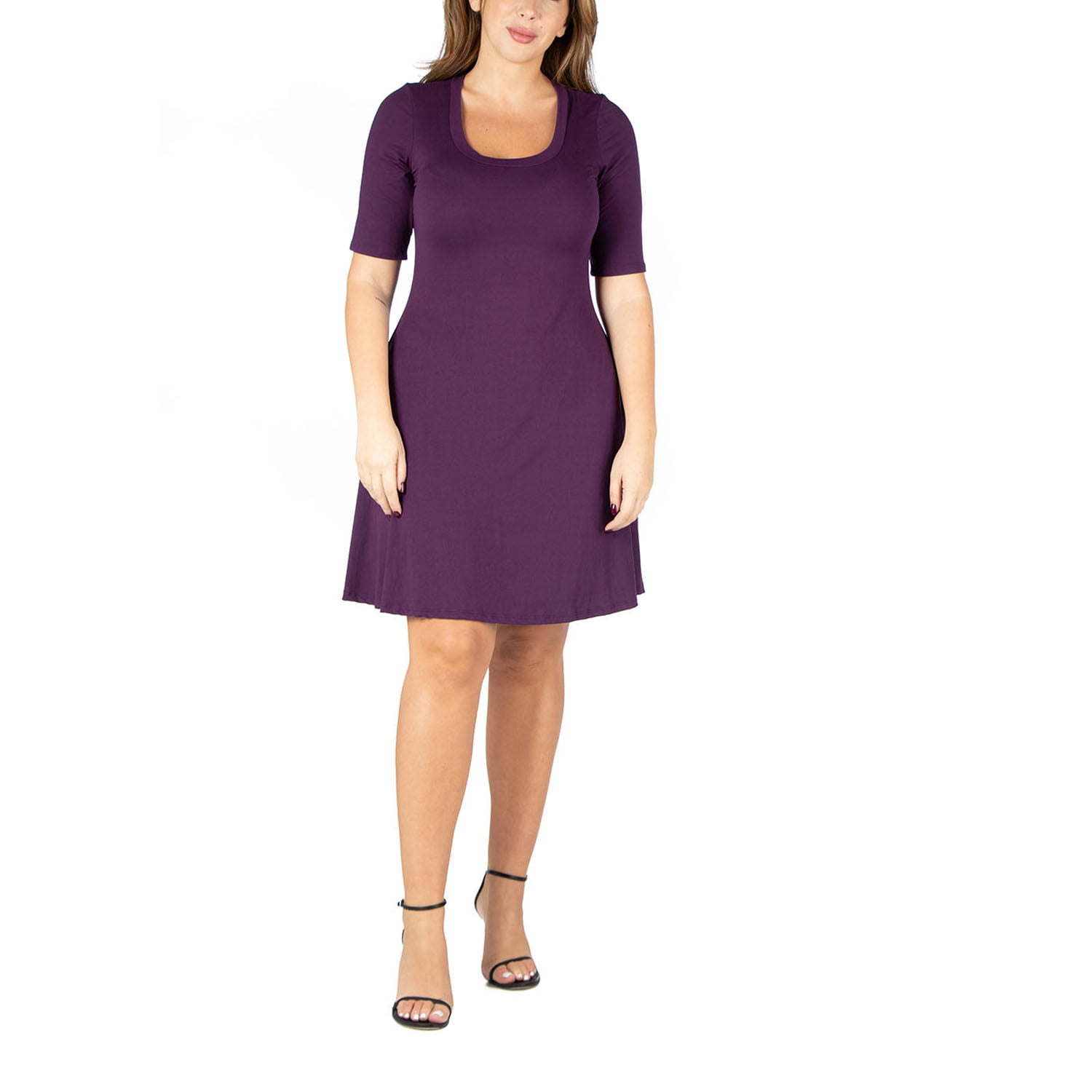 24/7 Comfort Apparel 24seven Comfort Appare Elbow Sleeve Plus Size