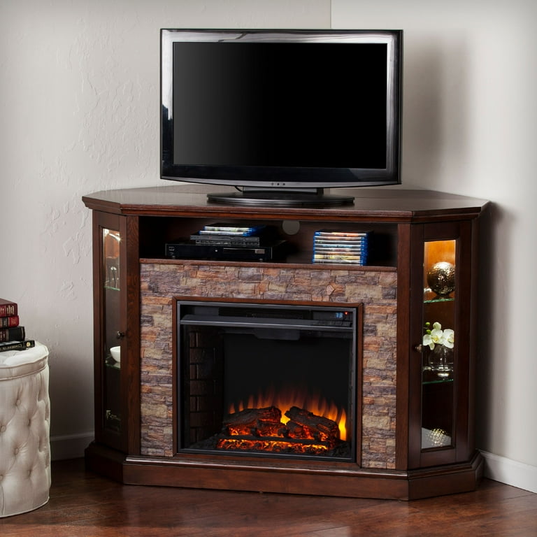 SEI Furniture Redden Corner Convertible Electric Media Fireplace 52.25 x  36.5 Freestanding Indoor Electric Fireplaces - Walmart.com